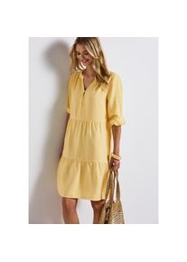 Street One , Volantkleid, im Tunika-Style , dark buttercream yellow , N-Gr , 42 -N-Gr , 42 , Sommerkleid von Street One