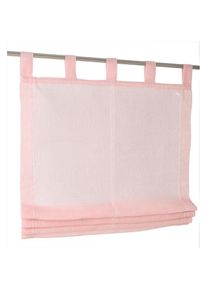 Kutti , Raffrollo »Brondby« mit Schlaufen freihängend halbtransparent, Polyester, Schlaufen , rosé , Obermaterial: 100% Polyester , 145 cm
