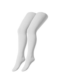 Camano , Strickstrumpfhose »cotton fine«, (2er Pack), mit elastischem Bund, 98/104 - 152/164 , weiß , 152 (164) , 152 (164) , Kinderstrumpfhose von...