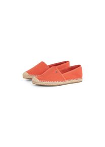 Tommy Hilfiger , Espadrille »FLAG CANVAS ESPADRILLE«, Slipper, Flats, Bequemschuh mit Bastbezug und Ziernähten , coralle , 42 , 42 , Slipper mit...