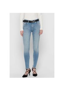 Only , Ankle-Jeans »ONLBLUSH MID SK AK RAW REA1467« , light blue denim , Länge 32 , XL (42) -Länge 32 , XL (42) , Skinny Fit Ankle-Jeans mit Mid...