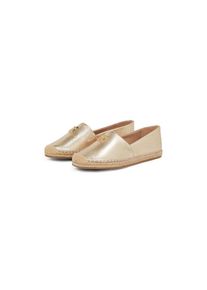 Tommy Hilfiger , Espadrille »TH LOGO METALLIC LEATHER ESPAD«, Sommerschuh, Slipper, Schlüpfschuh mit TH-Schmuckelement , goldfarben , 39 , 39 ,...