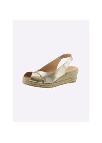 Heine , Damen , Sandalette , goldfarben , 41 , 41 , Made in Spain