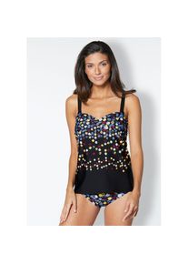 feel good , Damen , Tankini-Top , schwarz-getupft , Cup B , 42 -Cup B , 42 , Cup B, C, D