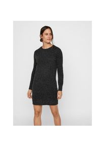 V&eacute;ro Moda Vero Moda, Damen, Strickkleid &raquo;VMDOFFY&laquo; melierte Optik, black melange, N-Gr, XL -N-Gr, black melange, Figurumspielende Passform, schmeichelt deiner 
