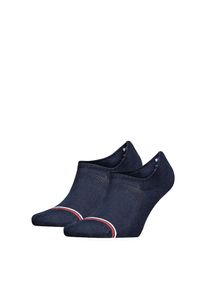 Tommy Hilfiger , Damen , Füßlinge »TH UNI TJ FOOTIE 2P ICONIC« 2 Paar, Mit eingestricktem Flag-Label , dark navy , 35-38 , 35-38 , Footie von Tommy...