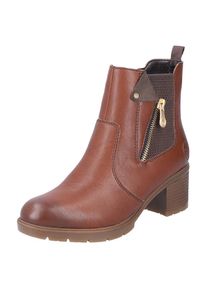 Rieker , Winterstiefelette, Stiefelette, Boots, Blockabsatz, mit Innenreißverschluss , nussbraun , 39 , 39 , Stiefelette mit modischer...