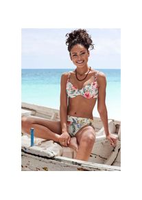 Lascana , Bügel-Bikini-Top »Salsa« mit tollem Blumenprint , creme bedruckt , Cup D , 38 -Cup D , 38 , Blumenprint - jedes Teil ein Unikat