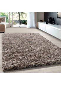 Ayyildiz Teppiche, Hochflor-Teppich &raquo;Enjoy Shaggy&laquo; rechteckig 50 mm H&ouml;he auch als L&auml;ufer, Shaggy, Langflor, meliert, Wohnzimmer, beige, Kunstfaser, B 