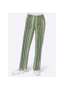 Classic Basics , Damen , Schlupfhose , grün-gestreift , Kurzgrößen , 28 -Kurzgrößen , 28 , Baumwolle