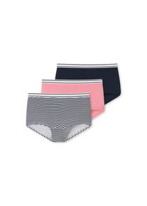 Schiesser , Panty »"95/5"«, (3er-Pack), mit softem Bundgummi , schwarz/rosa gestreift , 152 , 152 , Mädchen-Shorts von Schiesser