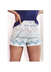 Lascana , Pyjamashorts, mit grafischem Zick-Zack Muster , beige-allover , N-Gr , 44/46 -N-Gr , 44/46 , Gemusterte Pyjama Shorts