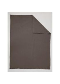 Biederlack , Wohndecke , braun , 58% Baumwolle, 35% Polyacryl, 7% Polyester , B/L: 100 cm x 150 cm