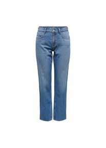 Only , Gerade Jeans »ONLLUMI MW MOM STRAIGHT DNM PIM920 NOOS« , Medium Blue Denim , Länge 32 , S (36) -Länge 32 , S (36) , Straight Fit Jeans von Only