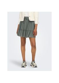 Only , Minirock »ONLIBIZA LIFE SHORT SKIRT WVN NOOS«, mit Volant , Balsam Green , M (38) , M (38) , Minirock von Only
