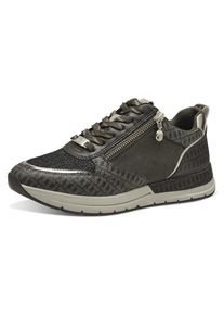 Tamaris , Keilsneaker, Freizeitschuh, Halbschuh, Schnürschuh, trendige Metallic-Details , olivgrün kombiniert , 41 , 41 , Trendiger Sneaker mit...