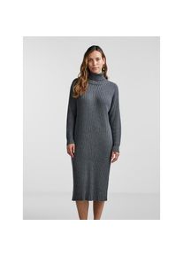 Y.A.S, Damen, Strickkleid &raquo;YASMAVI KNIT MIDI ROLLNECK DRESS&laquo;, Medium Grey Melange, N-Gr, M -N-Gr, Medium Grey Melange, Elastische Baumwollmischung: 