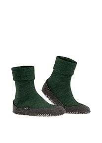 Falke, Damen, Haussocken &raquo;Cosyshoe&laquo; mit Merinowolle & rutschhemmender Sohle, atmungsaktiv, green mel., 43-44, green mel., Herrensocken von Falke