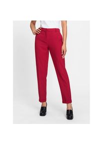 Inspirationen, Damen, Bundfaltenhose, rot, Kurzgr&ouml;&szlig;en, 25 -Kurzgr&ouml;&szlig;en, rot, formstabile Struktur-Qualit&auml;t