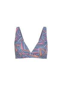 LSCN by LASCANA, Damen, Triangel-Bikini-Top &raquo;Lisa&laquo; mit grafischem Muster, blau bedruckt, Cup C, 36 -Cup C, blau bedruckt, Modische Bralette-Form