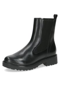 Caprice , Chelseaboots, Blockabsatz, Basicschuh, Stiefelette in bequemer Weite , schwarz , 39 , 39 , Chelseaboots mit Stretcheinsatz und...