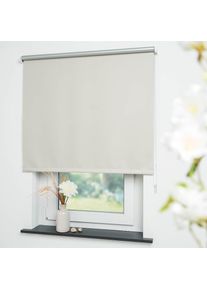 Liedeco , Seitenzugrollo »Thermo-Rollo« verdunkelnd energiesparend , beige , Obermaterial: 100% Polyester , 180 cm
