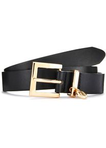 Lascana, Damen, H&uuml;ftg&uuml;rtel &raquo;Hoseng&uuml;rtel&laquo; mit Schnalle und kleiner Applikation, G&uuml;rtel, Jeansg&uuml;rtel, schwarz, schwarz, Eleganter H&uuml;ftg&uuml;rtel mit 