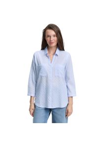 Tom Tailor , Hemdbluse mit Taschen , blue white dobby stripe , 42 , 42 , Bluse von Tom Tailor