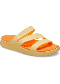 Crocs , Badepantolette »Getaway Strappy«, Badeschuh, Pool Slides, Sandale mit Softfußbett , goldgelb-orange , 42 , 42 , Sommerliche Pantolette mit...