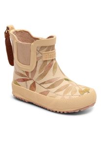 bisgaard , Gummistiefel »baby«, Babystiefel, Regenstiefel, Matsch-Schuh mit süßen Motiven , beige leaves - Blättermotiv , 28 , 28 , Leicht...