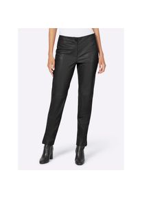 Heine, Damen, Lederhose, schwarz, Normalgr&ouml;&szlig;en, 34 -Normalgr&ouml;&szlig;en, schwarz, Lamm-Nappa