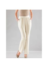 Classic Basics , Damen , Palazzohose , ecru , Kurzgrößen , 23 -Kurzgrößen , 23 , Hose mit farblich passendem Bindegürtel