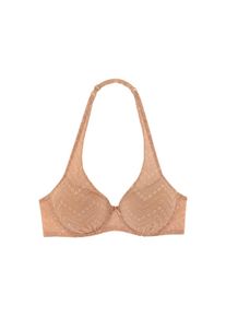 Lascana, Damen, Schalen-BH mit B&uuml;gel und drei Tragevarianten, Dessous, caramel, Cup F, 70 -Cup F, caramel, Schalen-BH in 3 Tragevarianten: normale 