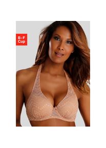 Lascana , Schalen-BH, mit Bügel und drei Tragevarianten, Dessous , caramel , Cup D , 85 -Cup D , 85 , Schalen-BH in 3 Tragevarianten: normale...