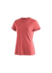 Maier Sports, Damen, Funktionsshirt &raquo;Trudy&laquo; Damen T-Shirt, Kurzarmshirt f&uuml;r Wandern und Freizeit, karminrot, 42, karminrot, Funktionales T-Shirt mit V