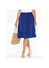 Classic Basics , Damen , Schlupfrock , royalblau , 52 , 52 , Rüschen am Rundum-Dehnbund