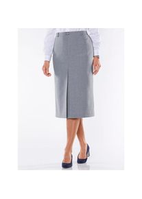 CLASSIC , Faltenrock , steingrau-meliert , 54 , 54 , mit 43% Schurwolle