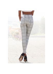 Lascana , Leggings, mit Ajour Karomuster , grau grün kariert , N-Gr , 32/34 -N-Gr , 32/34 , Ajour Leggings mit Glencheck Muster