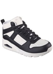 Skechers , Schnürboots »UNO-« , weiß-schwarz , 35 , 35 , Trendiger High Top-Sneaker mit gepolstertem Schaftrand