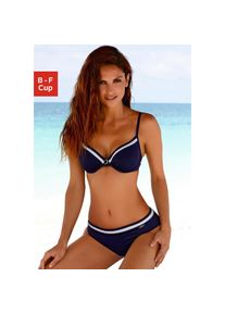 Lascana , Bügel-Bikini mit Kontrastdetails , marine , Cup B , 36 -Cup B , 36 , Im modernen Marine-Style