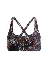 Roxy, Damen, Bandeau-Bikini-Top &raquo; Active&laquo;, Anthracite Athletic Hibiscus, Cup B, L -Cup B, Anthracite Athletic Hibiscus, Kollektion: Active-Kollektion