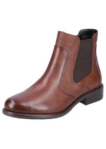 Remonte , Chelseaboots, Blockabsatz, Stiefelette, Businesschuh, Besätze in Reptilienoptik , braun , 39 , 39 , Chelseaboots mit Reißverschluss und...