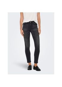 Only , Damen , Skinny-fit-Jeans »ONLWAUW MW ZIP SK ANK DNM BOX« , Washed Black , Länge 30 , L (40) -Länge 30 , L (40) , Knöchellange Jeans von Only
