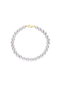 Firetti , Perlenarmband »Schmuck Geschenk Gold 375 Armschmuck Armkette Perle«, Made in Germany - mit Süßwasserzuchtperle , gelbgoldfarben-grau , 4...