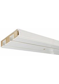 Liedeco , Gardinenstange 2 läufig-läufig Fixmaß , weiß , B/L: 180 cm