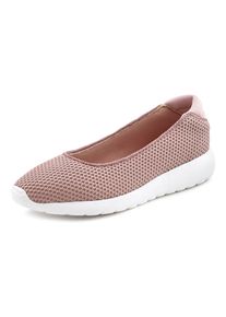 Lascana , Ballerina »Freizeitschuh, Slipper, Halbschuh, «, zum Reinschlüpfen, leichte Mesh-Optik VEGAN , rosa , 36 , 36 , Bequemer Sneaker im...