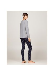 Tommy Hilfiger Underwear , Schlafanzug »GIFT LEGGING PJ SET W EYEMASK«, (Set, 3 tlg., 3tlg), mit Schlafmaske , Mid Grey / Outline Flag , L (40) , L...