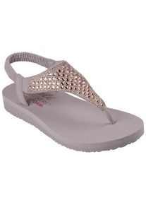 Skechers , Sandale »MEDITATION-ROCKSTAR«, Sommerschuh, Sandalette, Riemchensandale, mit Glitzersteinen , taupe , 37 , 37 , Riemchensandale in...
