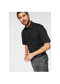 OLYMP, Herren, Kurzarmhemd &raquo;Luxor comfort fit&laquo; Kurzarmhemd mit Brusttasche, b&uuml;gelfrei, schwarz, N-Gr, 46 -N-Gr, schwarz, Businesshemd ideal f&uuml;r 