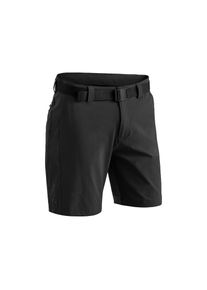 Maier Sports, Damen, Funktionsshorts &raquo;Nil Short M&laquo; Herren Shorts, kurze Wanderhose, Outdoorhose 4 Taschen, Regular Fit, schwarz, Normalgr&ouml;&szlig;en, 52 -